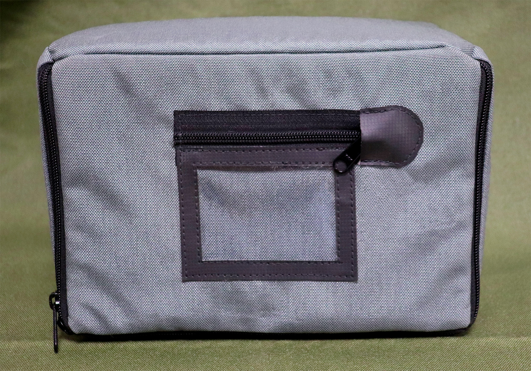 Custom Gray Bag with Window